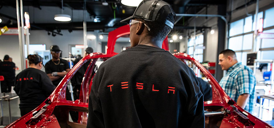 Inside Tesla’s Model 3 Factory: A Luxury All-Electric Sedan